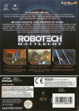 Robotech - Battlecry box cover back